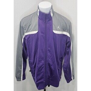 Rare Nike Jordan Team Full-Zip Track Jacket Purple Grey White Colorway Flaw XL